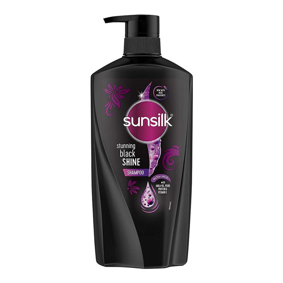 Picture of Thailand product hair care product Sunsilk Black Shine Shampoo for Shiny Dark, Black Hair for male/ female - 625 ml