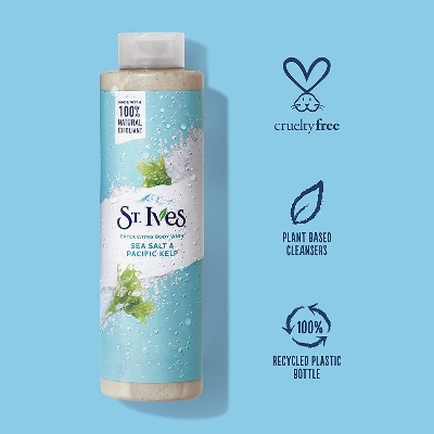 Picture of USA product St. Ives Sea Salt & Pacific Kelp Exfoliating Body Wash  used for Male/ female - 473 ml