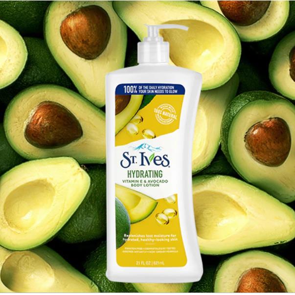 Picture of International new Zealand product St. Ives Hydrating Vitamin E & Avocado Body Lotion  621 ml