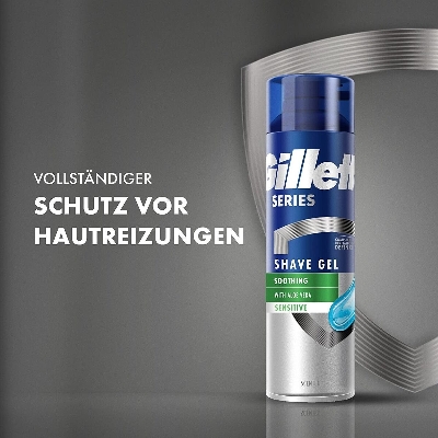 Picture of International UK product Gillette Series Soothing Shaving Gel with Aloe Vera Sensitive Skin - 200ml