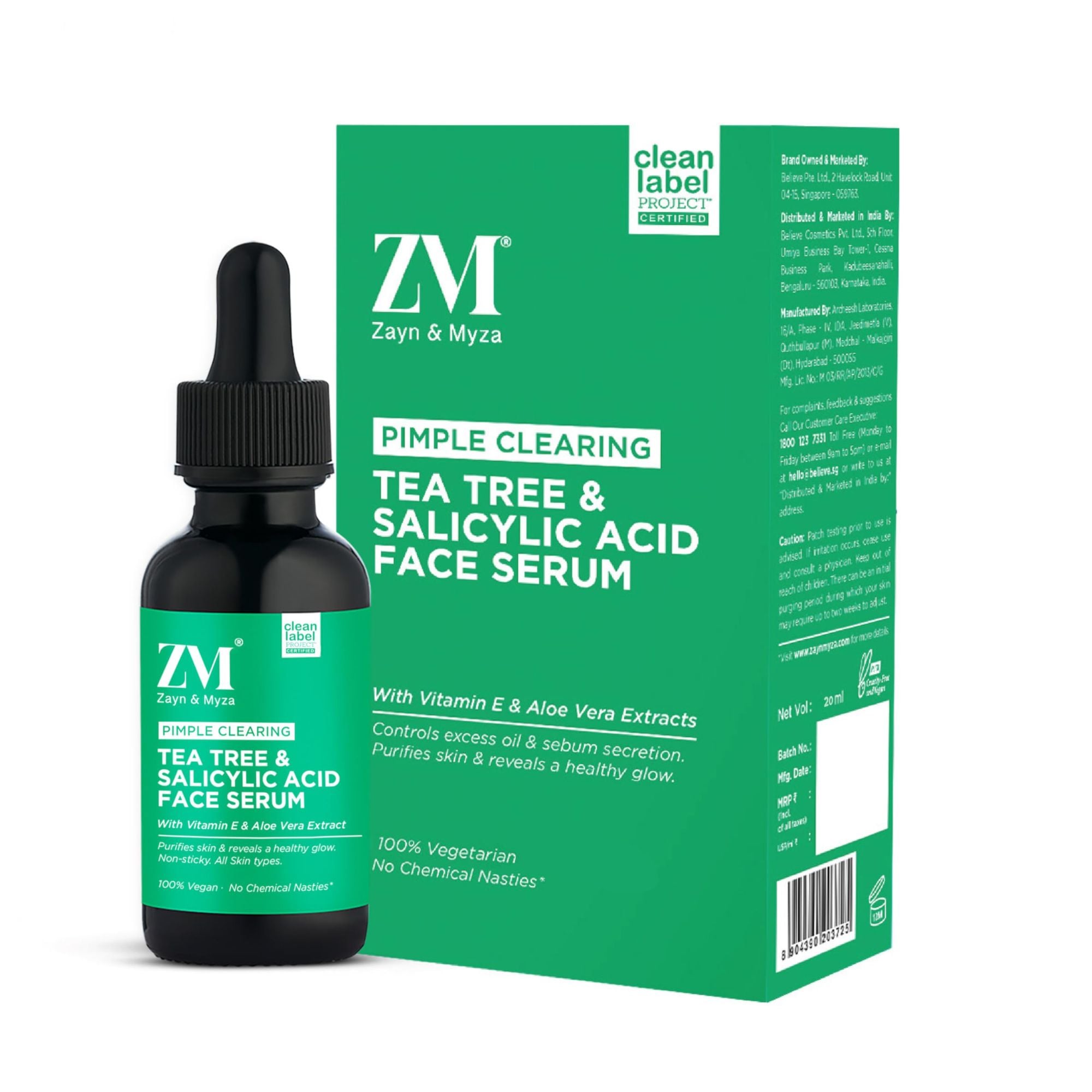Picture of Indian Product ZM Zayn & Myza Tea Tree Face Serum for Oily Skin Used For male /female 30 Ml