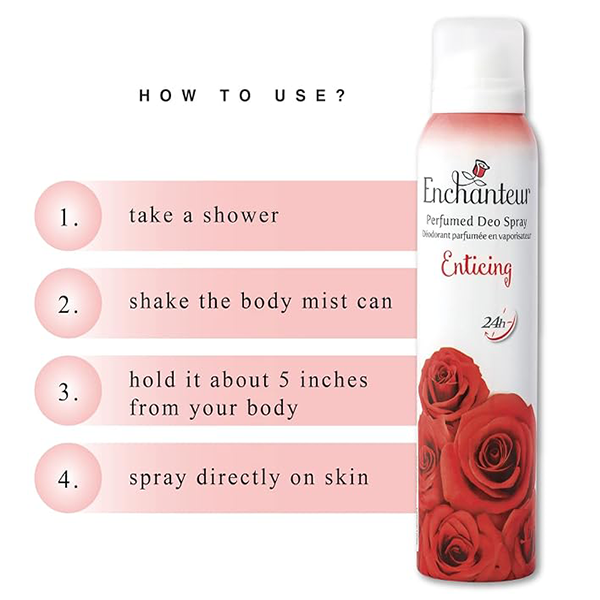 Picture of Malaysian Products Enchanteur Enticing Body Spray used for male/female - 150 ml