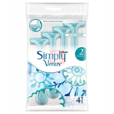 Picture of International European product Simply Venus for female - 2 Blades Razor,Set of 4 pcs
