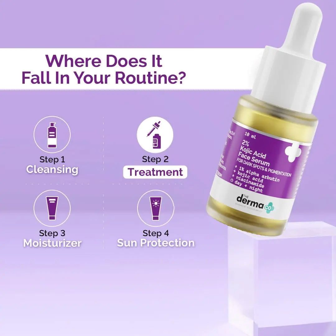 Picture of The Derma Co 2% Kojic Acid Face Serum with 1% Alpha Arbutin & Niacinamide (30ml)
