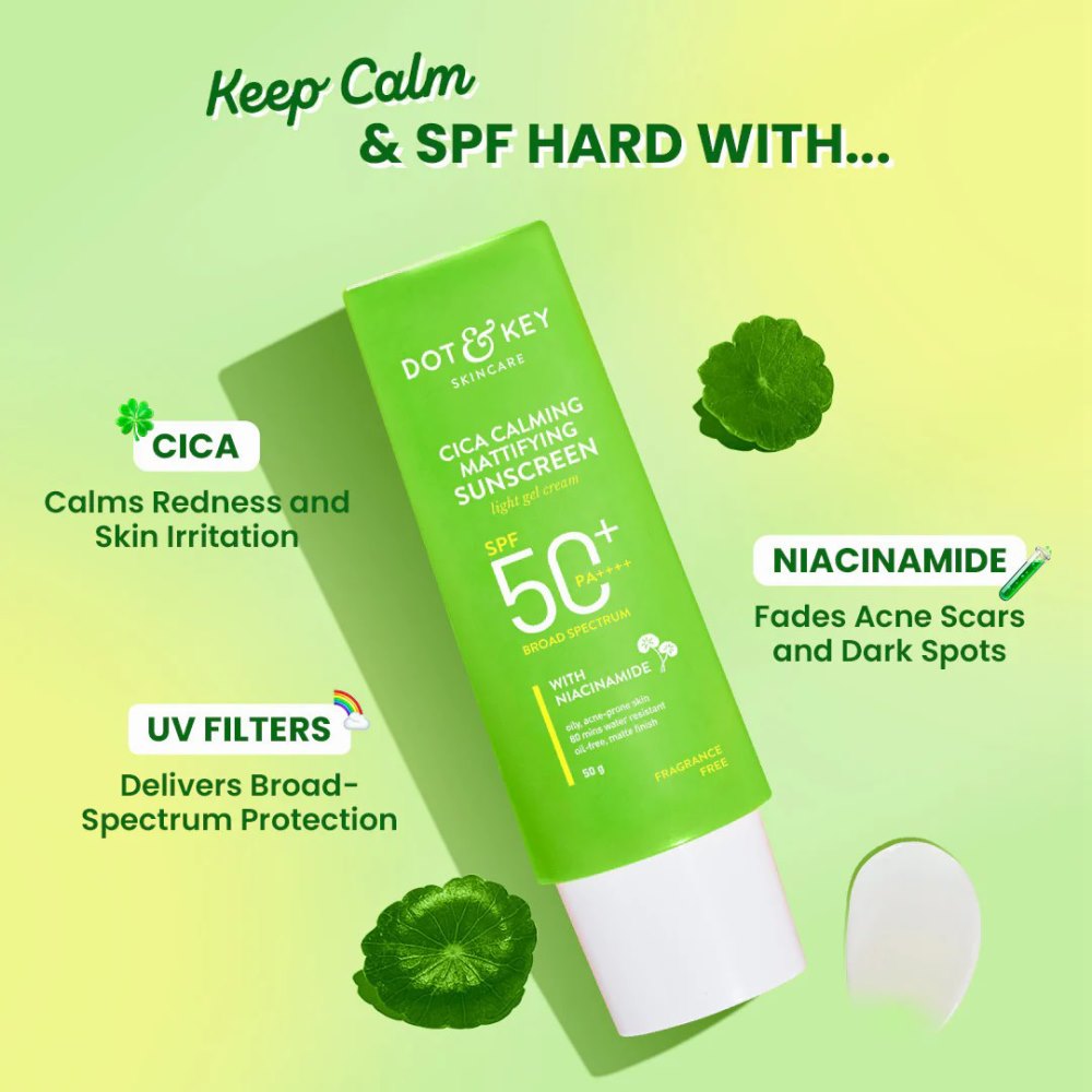 Picture of Dot & Key Cica Calming Mattifying Sunscreen SPF50+ PA++++ (80g)