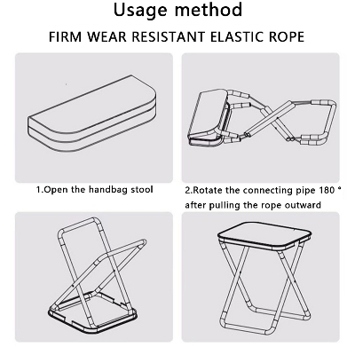 Picture of Foldable Mini Pocket Size Stool Chair for Camping / Fishing / Outdoors