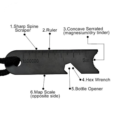 Picture of Emergency Survival Kit Magnesium Flint , Fire Starter Camping Gear/ Flint Fire Starter / Magnesium Flint /  Solid Wood Handle