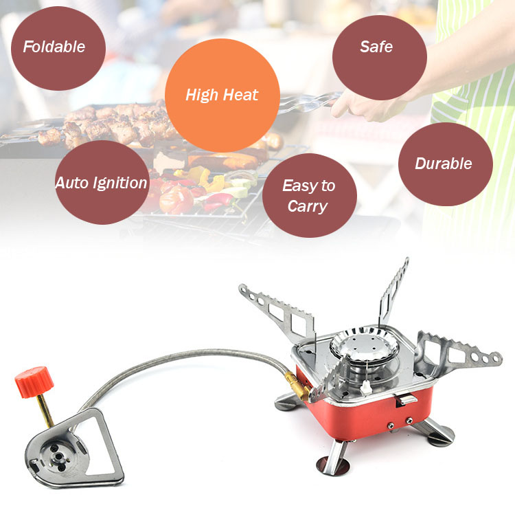 Picture of Safe and Foldable Camping Cart Stove for Camping and Outdoors with Free Gas Can