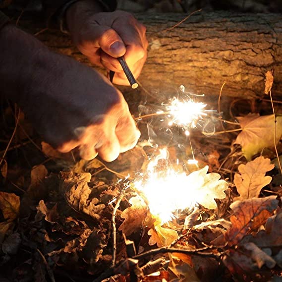 Picture of Start a Fire Anywhere with a Magnesium Flint Fire Starter - Big Size - Easy To use and Clean, A Unique Choice For Outdoor Survival