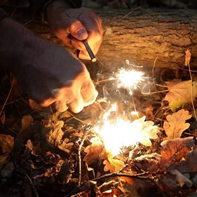 Picture of Start a Fire Anywhere with a Magnesium Flint Fire Starter - Big Size - Easy To use and Clean, A Unique Choice For Outdoor Survival