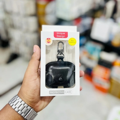 Picture of Airpods Pro 2nd Generation PU Leather Shockproof with Loss Prevention Clip Case Premium Protective Carrying Cover