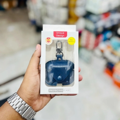 Picture of Airpods Pro 2nd Generation PU Leather Shockproof with Loss Prevention Clip Case Premium Protective Carrying Cover