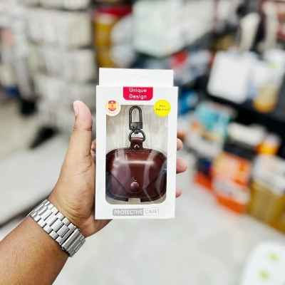 Picture of Airpods Pro 2nd Generation PU Leather Shockproof with Loss Prevention Clip Case Premium Protective Carrying Cover