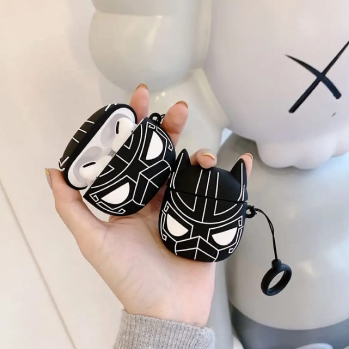 Picture of Black Panther (Only Cover) For Apple Airpods Pro and  pro 2nd Gen Premium Earbuds Protective Cover (Headphone not included) joyroom T03s Pro Headphone not included