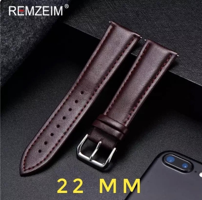 Picture of Leather Watchband Soft Material Watch Band Wrist Strap 20mm 22mm 42mm 44mm 45mm 49mmWith Silver Stainless Steel Buckle