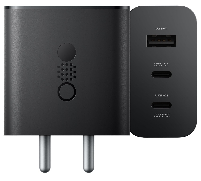Picture of Product details of CMF by Nothing Gan Charger 65W Adapter, 3 Port USB Type C to A Wall Charging Adaptor Compatible with CMF Phone 1/Nothing Phone 2/Phone 2A Plus/Phone 2A/Phone 1/Samsung S24 Ultra/iPhone 16/Tab, Black  SPECIFICATIONS   COLOUR  Dark Grey