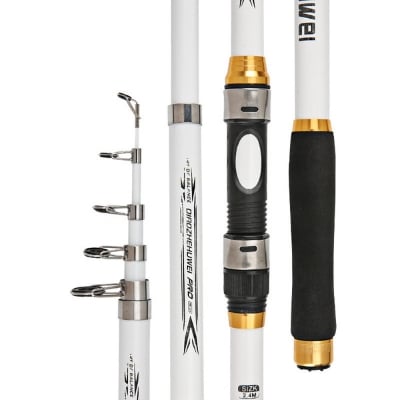 Picture of Ultimate Strength Fishing Rod with Sleek White Gloss - Carbon and Glass Fiber Design