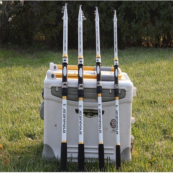 Picture of Ultimate Strength Fishing Rod with Sleek White Gloss - Carbon and Glass Fiber Design