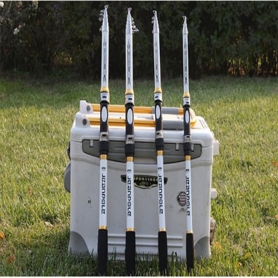 Picture of Ultimate Strength Fishing Rod with Sleek White Gloss - Carbon and Glass Fiber Design