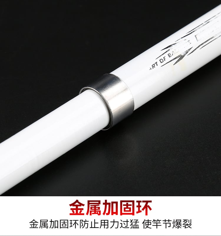 Picture of Ultimate Strength Fishing Rod with Sleek White Gloss - Carbon and Glass Fiber Design