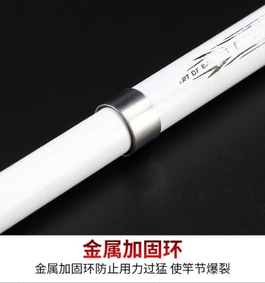 Picture of Ultimate Strength Fishing Rod with Sleek White Gloss - Carbon and Glass Fiber Design