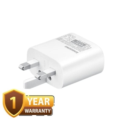 Picture of Samsung 25W NFC USB-C Power Adapter 3 Pin | Fast Charging for Galaxy Devices, Tablets & More