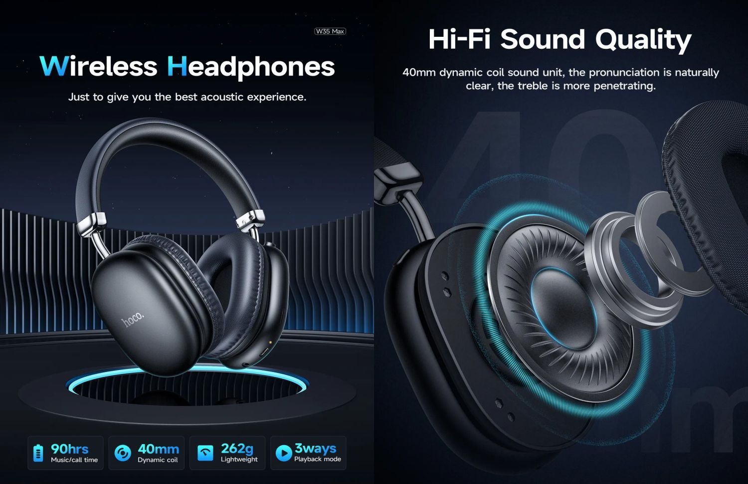 Picture of Hoco W35 Max Stereo HiFi Music Headphones