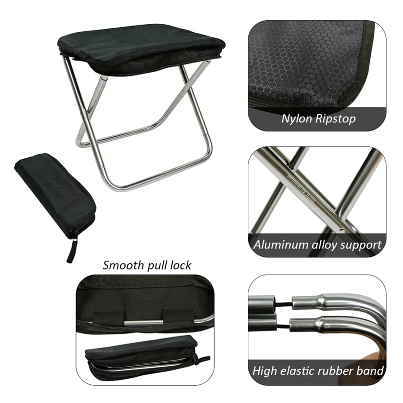 Picture of Aluminum Alloy Mini Folding Stool Chair for Camping and Outdoors / Fishing Chair