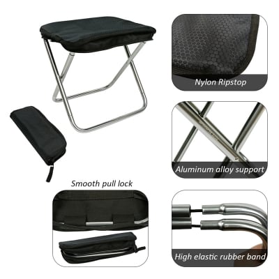 Picture of Aluminum Alloy Mini Folding Stool Chair for Camping and Outdoors / Fishing Chair
