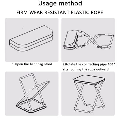 Picture of Aluminum Alloy Mini Folding Stool Chair for Camping and Outdoors / Fishing Chair