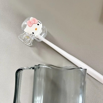 Picture of Kitty Toothbrush Head Protective Cover Household Dust-Proof Electric Toothbrush Storage Clip High-Looking Travel Portable and Cute
