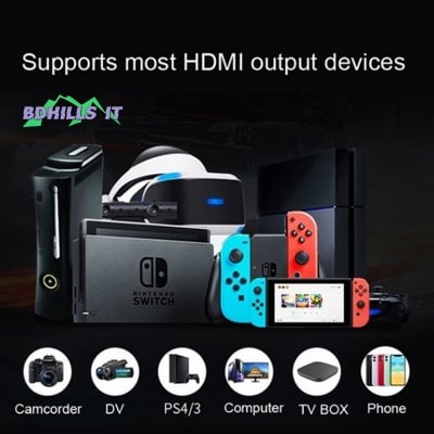 Picture of Video Capture Card 1080P Hdmi To Usb Usb 2.0 Video Capture Device Audio Video Recording for Streaming Phone Game Camera Live Stream Broadcast  hdmi capture