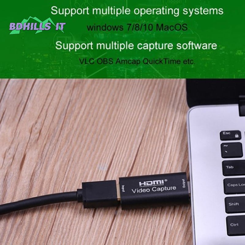 Picture of Video Capture Card 1080P Hdmi To Usb Usb 2.0 Video Capture Device Audio Video Recording for Streaming Phone Game Camera Live Stream Broadcast  hdmi capture