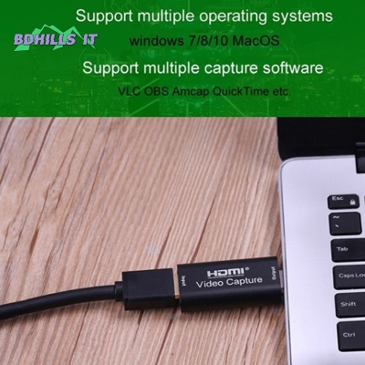 Picture of Video Capture Card 1080P Hdmi To Usb Usb 2.0 Video Capture Device Audio Video Recording for Streaming Phone Game Camera Live Stream Broadcast  hdmi capture