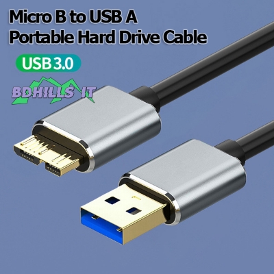 Picture of High Speed USB 3.0 Cable A to Micro B for Portable External Hard Drives -USB Micro B to USB Type A - Portable HDD Cable - High Speed Data Cable- alliance