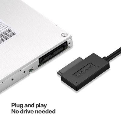 Picture of USB to 6+7 13Pin Slimline Slim SATA Cable For Laptop CD-ROM - Alliance
