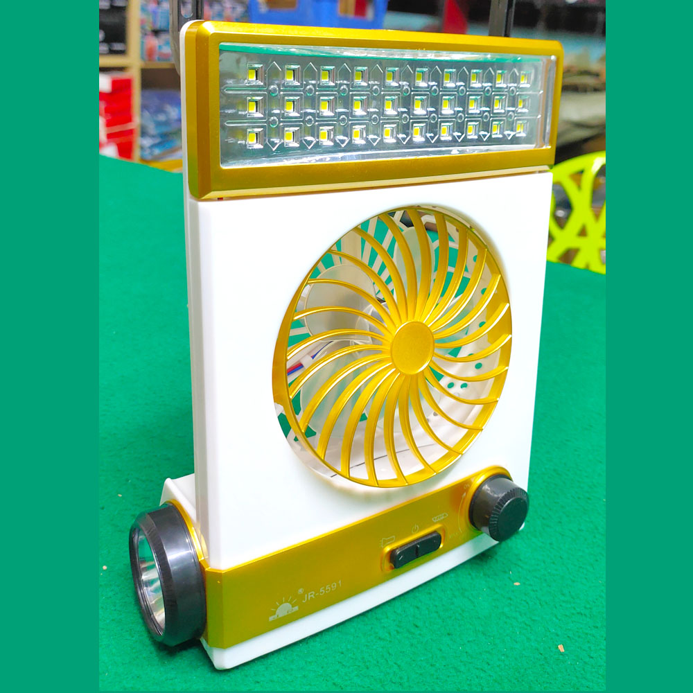 Picture of Rechargeable Fan - Multifunctional Four-In-One Solar Fan With Lamp Flashlight Function,CN Plug and Solar Charging