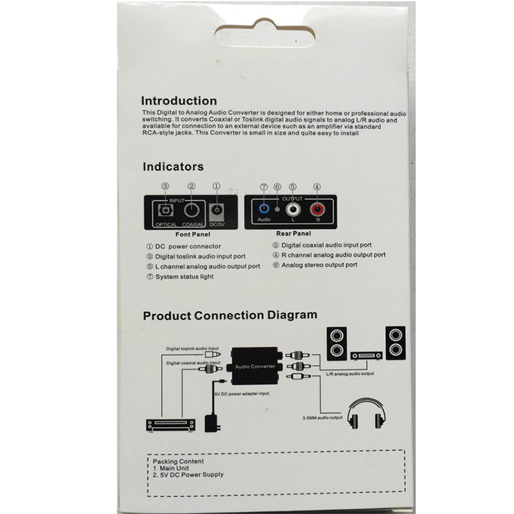 Picture of Digital audio to analog audio converter - sound converter