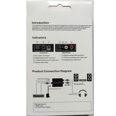Picture of Digital audio to analog audio converter - sound converter