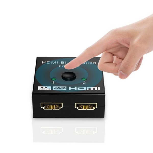 Picture of HDMI Switch 4k Supported - Single to double screen or double to single screen support bi directional hdmi splitter