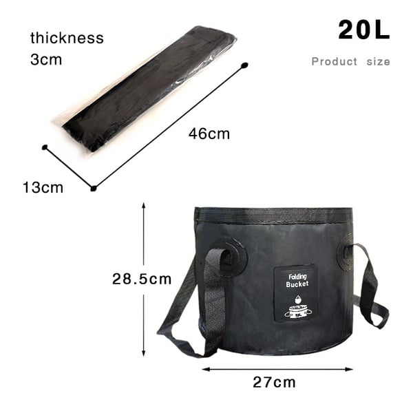 Picture of Portable Outdoor Folding Bucket – Multi-Function Water Bucket for Camping, Fishing, Picnics, and Foot Bath