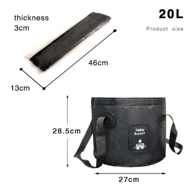 Picture of Portable Outdoor Folding Bucket – Multi-Function Water Bucket for Camping, Fishing, Picnics, and Foot Bath