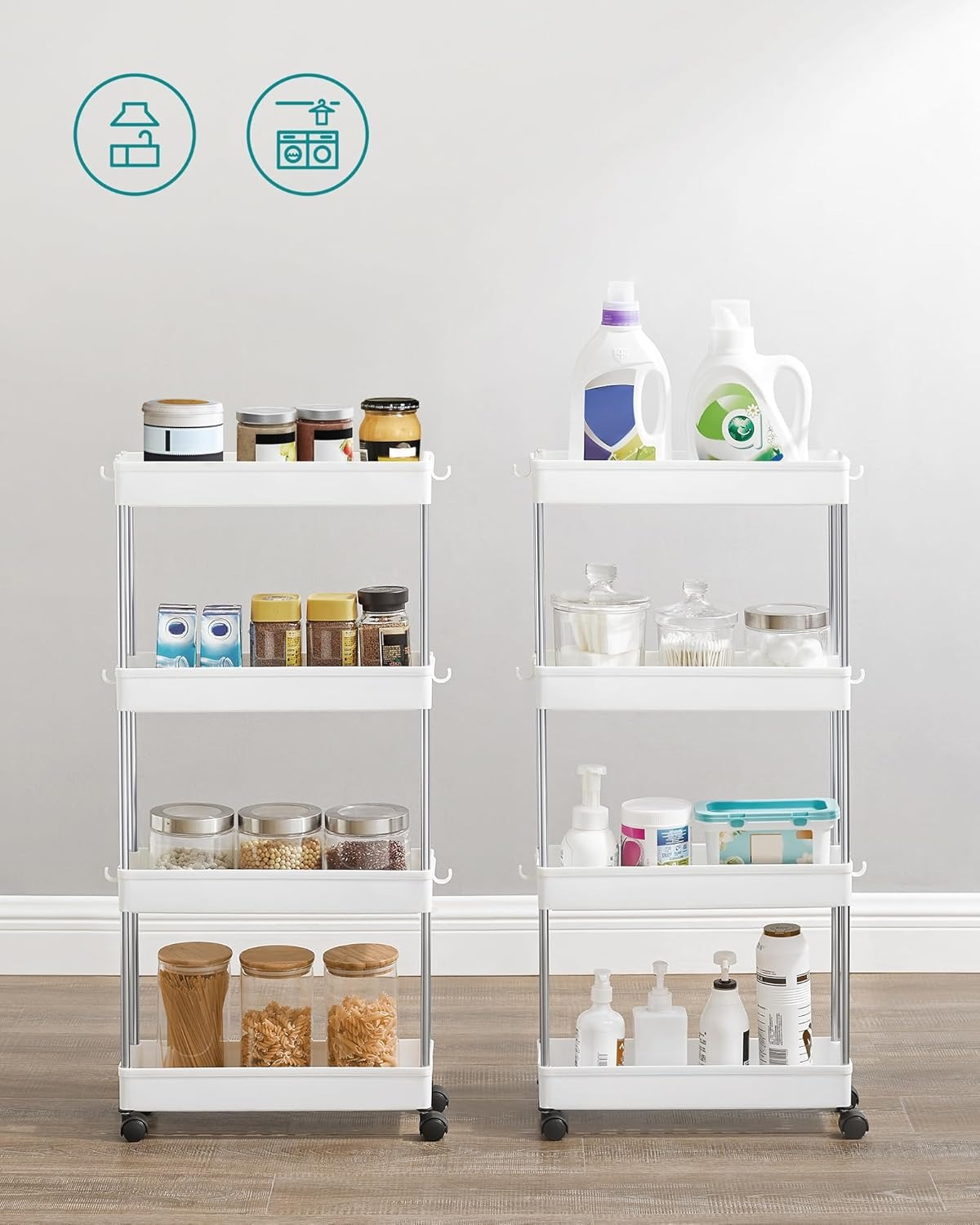 Picture of 4 Layer Reck cart shelf portable and detachable | Multipurpose Shelf