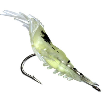 Picture of Lifelike Shrimp Fishing Lures, 5cm, Slow Sinking Soft Bait with Single Hook - Ideal for Bass, Trout, Salmon in Freshwater & Saltwater, Fishing Bait