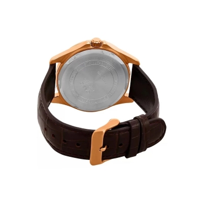 Picture of Casio MTP-1384L-1AVDF Enticer Day Date Rose Gold Leather Belt Watch