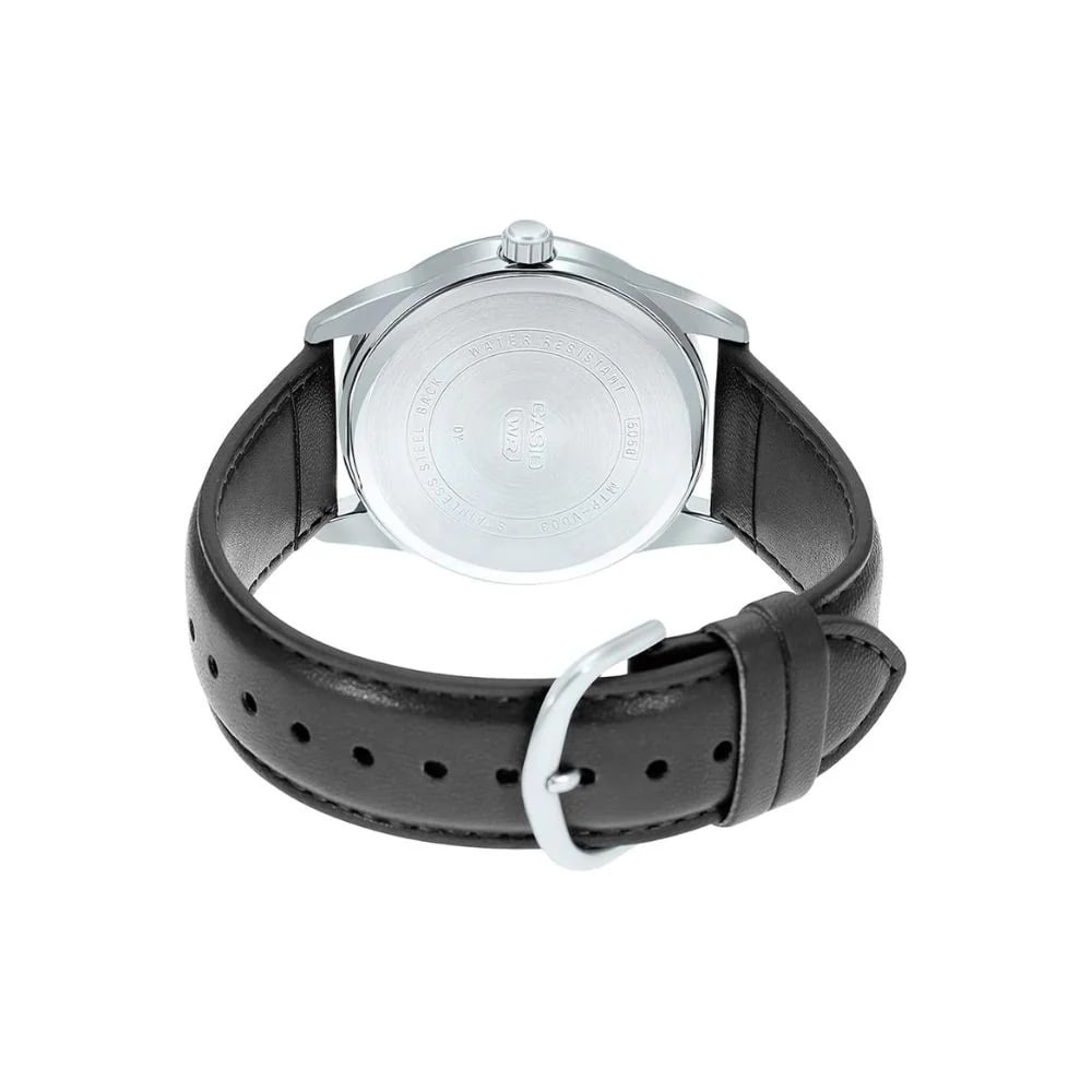 Picture of Casio MTP-VD03L-1AUDF Black Dial Leather Men's Watch