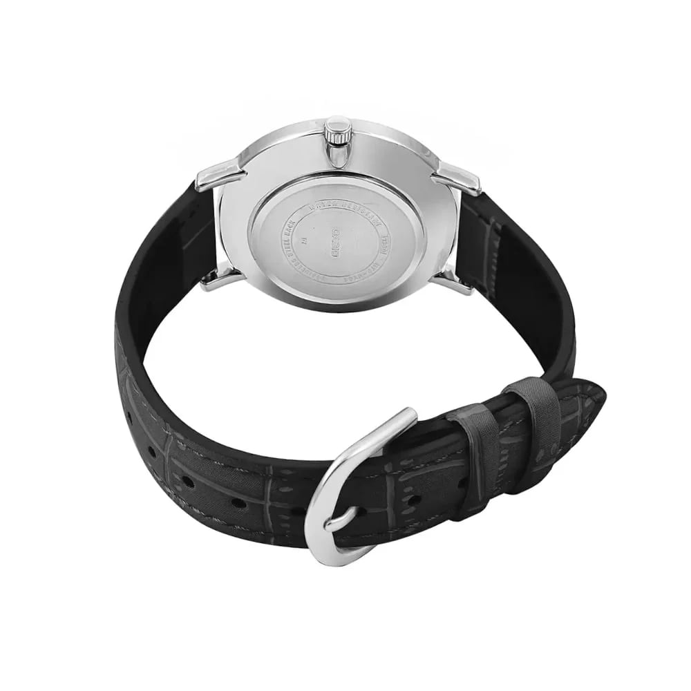 Picture of Casio MTP-VT01L-1BUDF Men's Minimalistic Black Dial Leather Watch