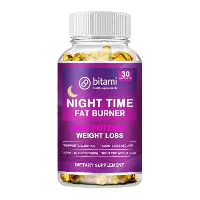 Picture of Bitami Night Time Slimming Fat Burner Capsules Support Weight Loss Appetite Suppression Powerful Boost Metabolism for Men and Women