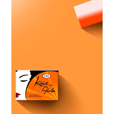 Picture of Uni KOJIC with GLUTATHIONE skin Lightening Brightening Whitening Bar Soap with Kojic Acid and Papaya 90 gm