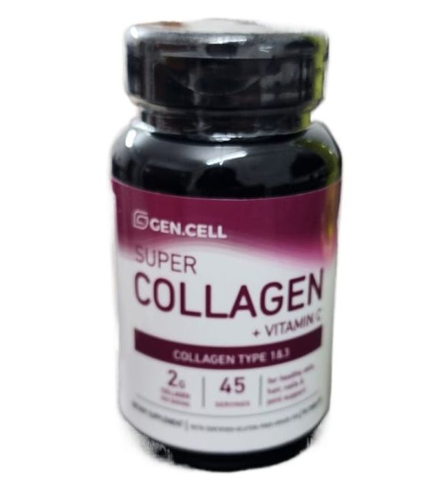 Picture of GEN.CELL Super Collagen with Vitamin C and Hyaluronic Acid 90 tablets for 45 days for wonderful Skin, Nails and Hair